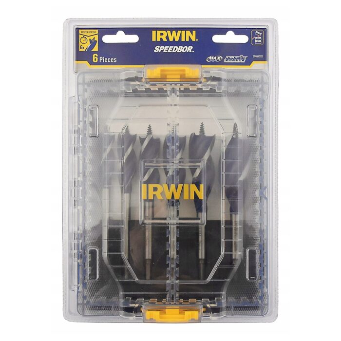 ⁦סט מקצועי 6 מקדחי עץ רחבים | סדרת IRWIN | Blue Groove 6X⁩ – תמונה ⁦2⁩