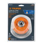 ⁦מברשת פלדה כוס ״5 למשחזת זווית | TRUPER⁩ – תמונה ⁦2⁩