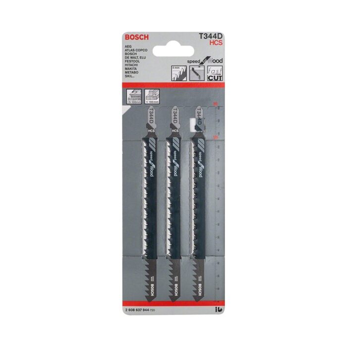 ⁦חבילת 3 להבי מסור אנכי לעץ | 152 מ״מ | BOSCH | T344D⁩ – תמונה ⁦2⁩