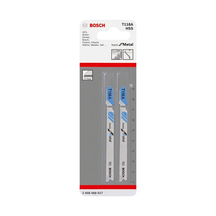 ⁦חבילת 5 להבי מסור אנכי למתכת | 92 מ״מ | BOSCH | T118A⁩ – תמונה ⁦2⁩