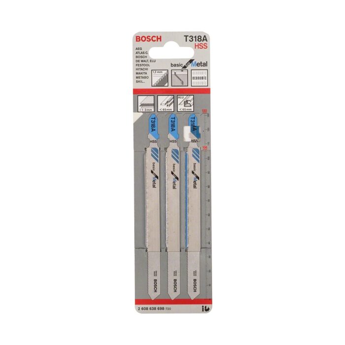 ⁦חבילת 5 להבי מסור אנכי למתכת | 133 מ״מ | BOSCH | T318A⁩ – תמונה ⁦2⁩