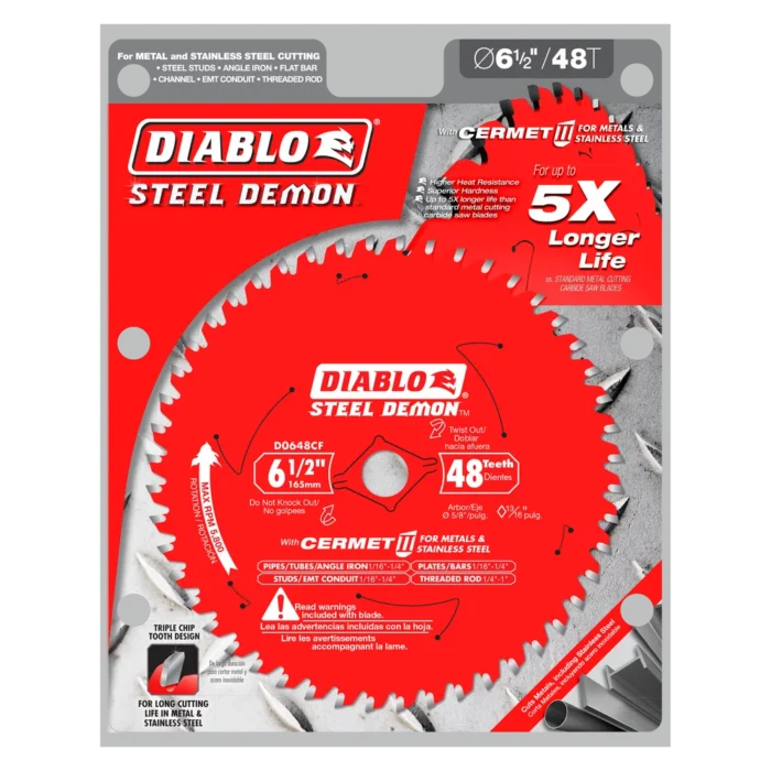 ⁦להב מקצועי לחיתוך מתכת | ״½6 אינטש | 48 שיניים | DIABLO⁩ – תמונה ⁦2⁩